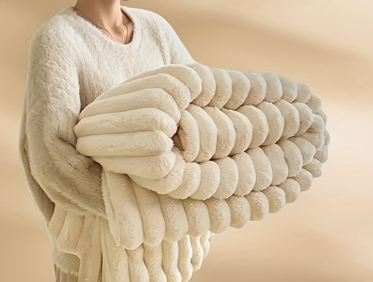 Coperta Coniglio Bohémien 🐰 Morbida Ipersoft Anti-Static Per Letti e Divani