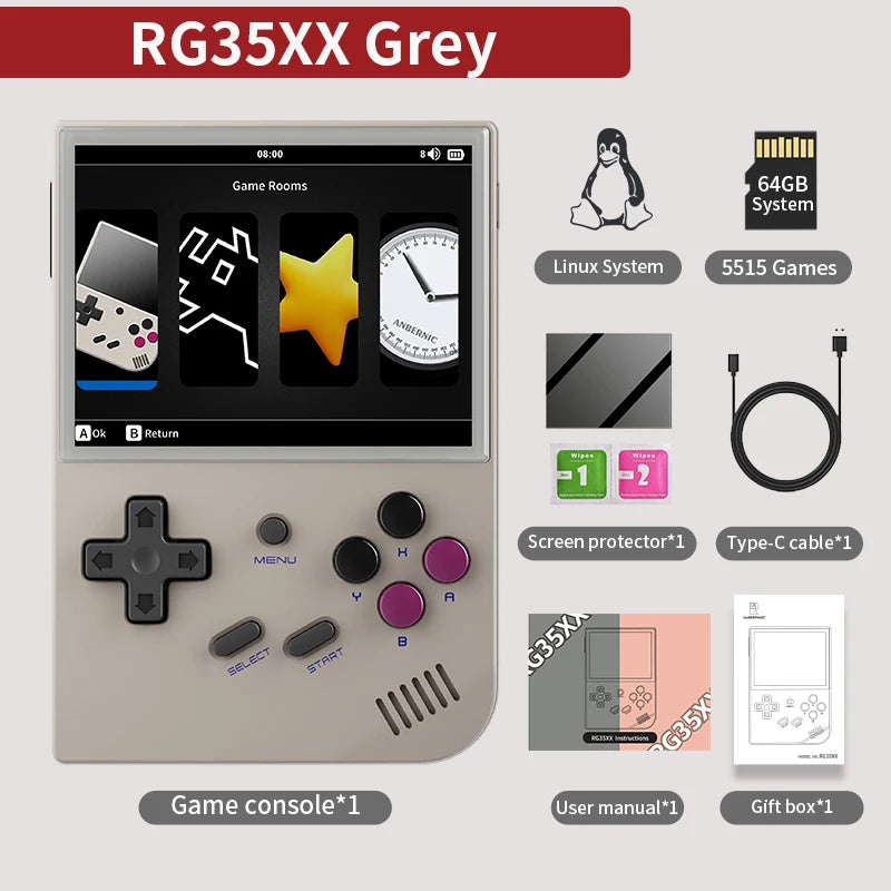 🔥ANBERNIC RG35XX PLUS: 5000+ Giochi Retro Portatile! IPS 3.5" + TV Out HD🎮