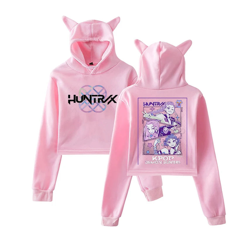 😻 Felpa KPop Demon Hunters con Orecchie da Gatto - Crop Top Manica Lunga, Stile Harajuku!
Perfetta per fan del KPop e streetwear. Unisex, trendy e comoda. 🎶🔥