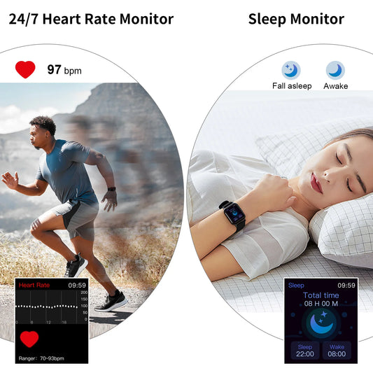 Smartwatch Nerunsa Fitness Pro 🏃♂️ | Schermo 1.69" HD, 25 Sport, IP68 | Monitora Sonno e Stress