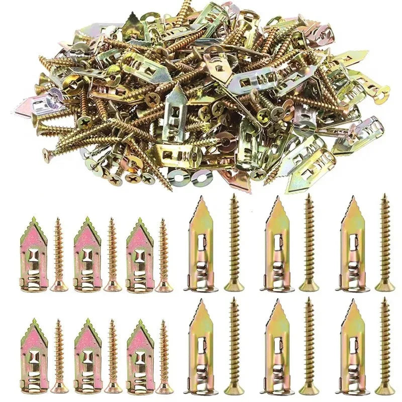 Tasselli Autofilettanti | 100/50 Pezzi | Ancore a Espansione per Pareti Vuote | Ø12x30mm