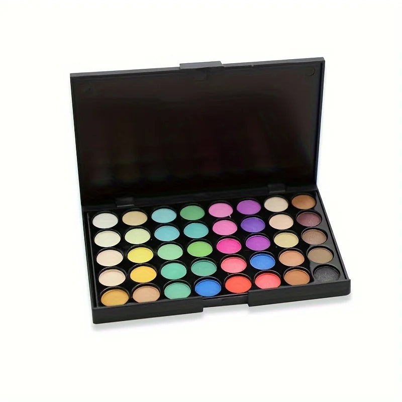 Palette Ombretti 40 Colori - Opachi & Lucidi, Terre Naturali - Trucco a Lunga Durata, Antisbavature