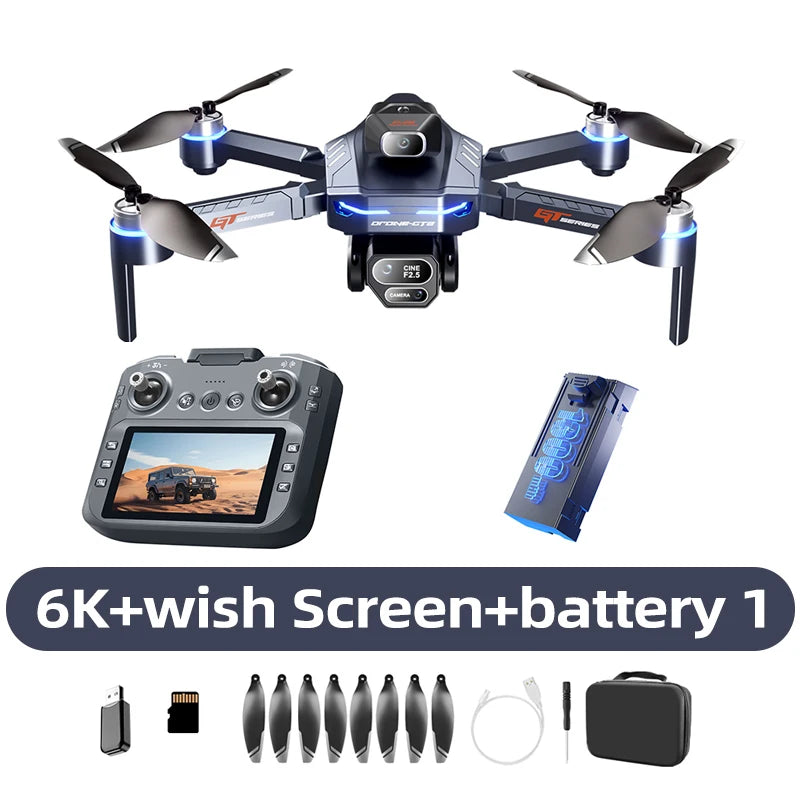 Drone 4K Mijia GT8 FPV, Antenna Lungo Raggio, Evita Ostacoli, Schermo LCD