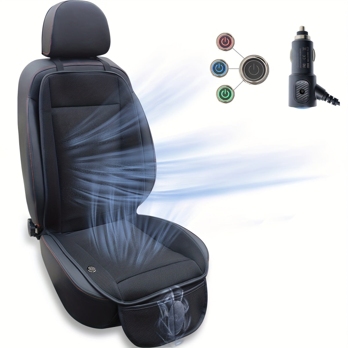Tappetino Auto Raffreddante - Turbo Ventilatore 360° - Per SUV/Camion/Monovolume