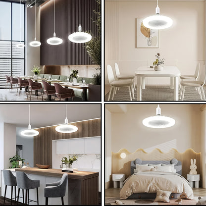Ventilatore Soffitto LED 10" - 3 Velocità + Luce RGB 3000K-6500K, Telecomando