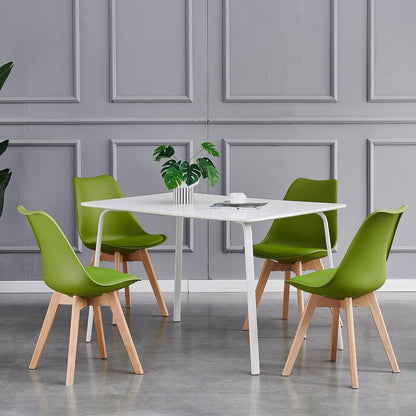 Set 4 Sedie Mod. Eva - Design Ergonomico, 7 Colorazioni, Per Interni/Esterni