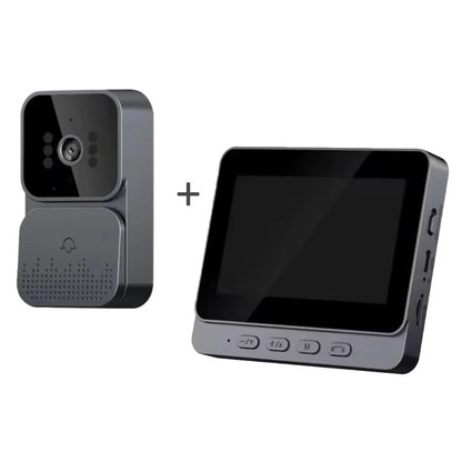 Video Citofono Wireless con Campanello | Schermo IPS 4.3", Visione Notturna IR, Impermeabile | Campanello Visivo per Casa, Ufficio, Appartamento