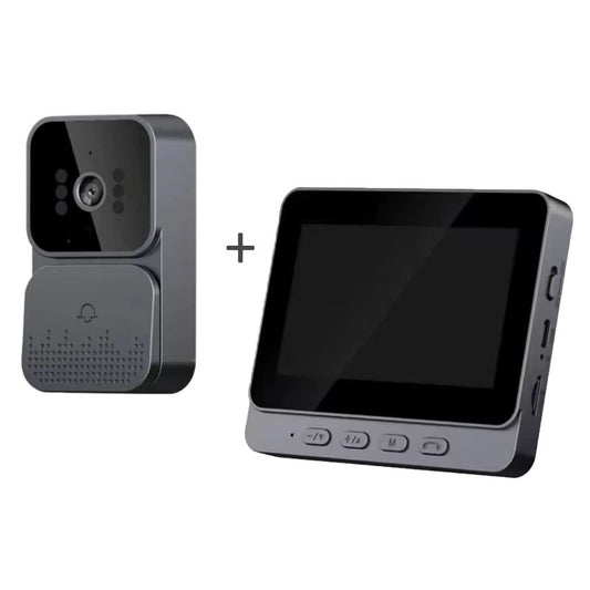Video Citofono Wireless con Campanello | Schermo IPS 4.3", Visione Notturna IR, Impermeabile | Campanello Visivo per Casa, Ufficio, Appartamento