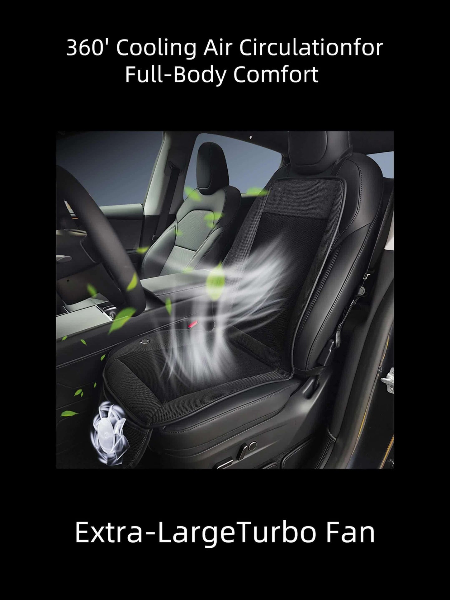Tappetino Auto Raffreddante - Turbo Ventilatore 360° - Per SUV/Camion/Monovolume
