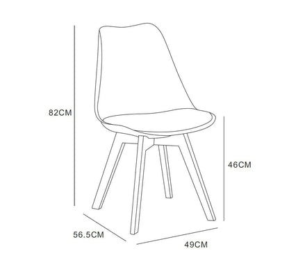Set 4 Sedie Mod. Eva - Design Ergonomico, 7 Colorazioni, Per Interni/Esterni