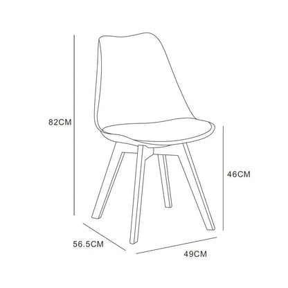 Set 4 Sedie Mod. Eva - Design Ergonomico, 7 Colorazioni, Per Interni/Esterni