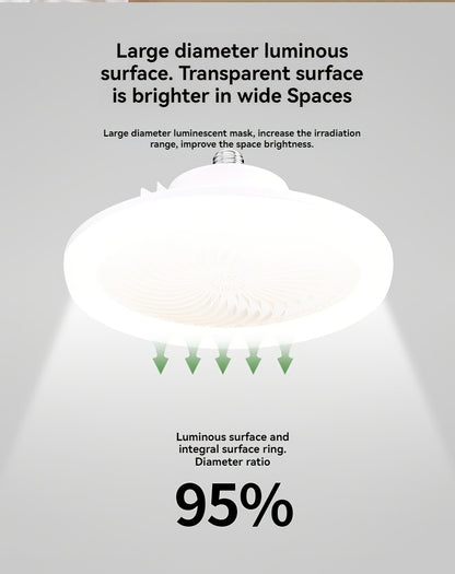 Ventilatore Soffitto LED 10" - 3 Velocità + Luce RGB 3000K-6500K, Telecomando