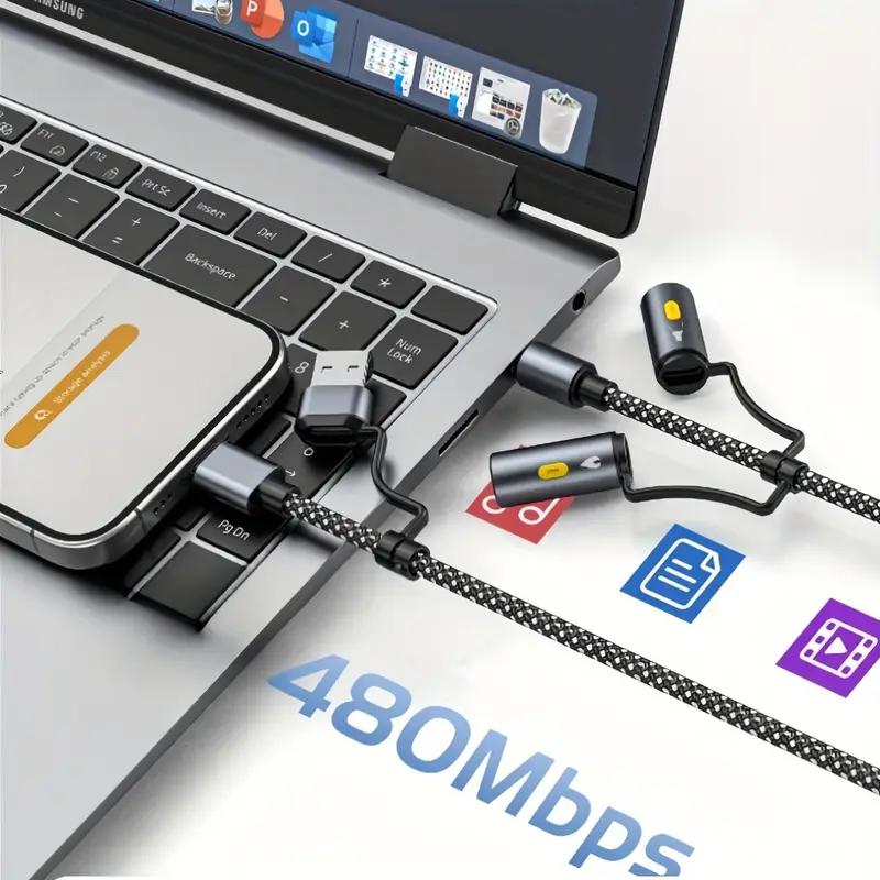 Cavo 5-in-1 USB-C 🔥 | Ricarica 68W + Accendino + Luce Emergenza | Per Auto e Outdoor
