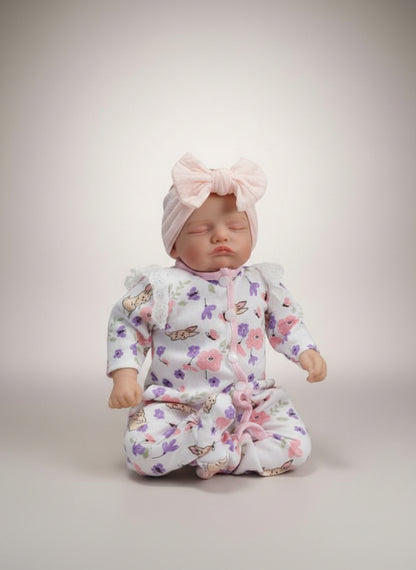 Bambola Reborn Rosalie 45cm Vestito Floreale Addormentata- Perfetta per Collezionisti e Regali Speciali