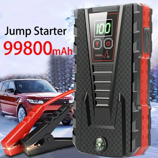 🚗💥 Power Bank Avviamento Auto 99800mAh | Picco 5000A per Diesel/Benzina | 12V Portatile + Carica USB | Luci SOS | Impermeabile