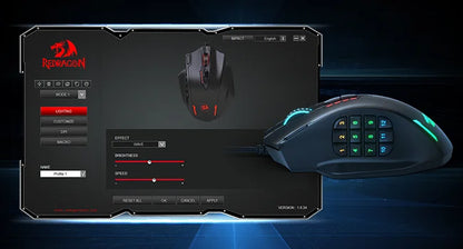 Mouse da Gioco Professionale - 18 Tasti Macro, 12400 DPI, Retroilluminazione RGB