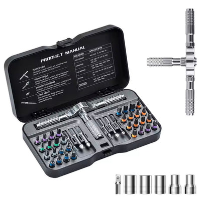 Set Cacciaviti Magnetici Precisione 24in1/40in1/66in1 Cricchetto Impugnatura T
