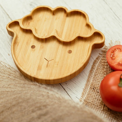 🍽️ Set 3 Piatti in Bambù per Bambini con Ventosa – Eco-Chic & Sicuro