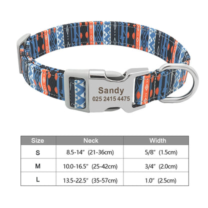 COLLARE CANI PERSONALIZZATO! 🐶 Nylon Resistente + ID GRATIS - Taglia S/M/L