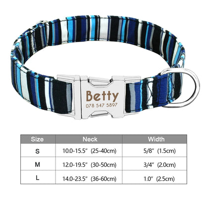COLLARE CANI PERSONALIZZATO! 🐶 Nylon Resistente + ID GRATIS - Taglia S/M/L