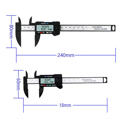 Calibro Digitale 150mm (6") – Precisione al Millesimo, Facile e Veloce