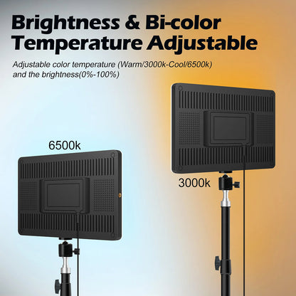 Luci LED per Video/Streaming - Kit Illuminazione con Treppiede per TikTok/Zoom