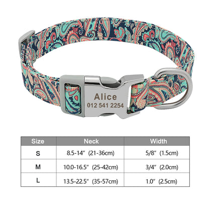 COLLARE CANI PERSONALIZZATO! 🐶 Nylon Resistente + ID GRATIS - Taglia S/M/L