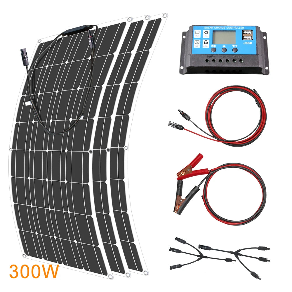 Pannello Solare Flessibile 100-600 WATT Pieghevole Impermeabile