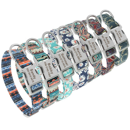 COLLARE CANI PERSONALIZZATO! 🐶 Nylon Resistente + ID GRATIS - Taglia S/M/L