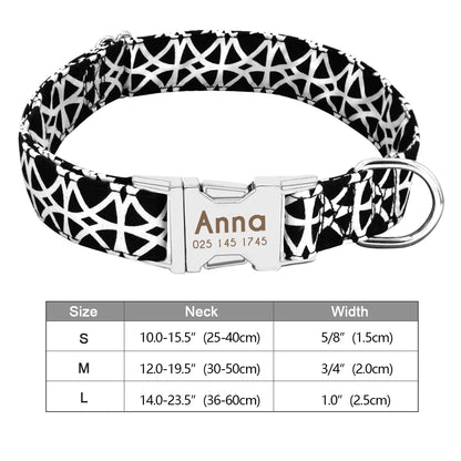 COLLARE CANI PERSONALIZZATO! 🐶 Nylon Resistente + ID GRATIS - Taglia S/M/L
