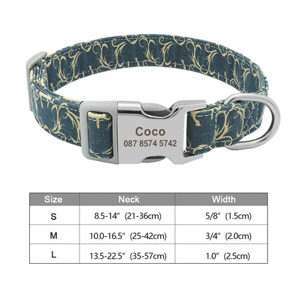 COLLARE CANI PERSONALIZZATO! 🐶 Nylon Resistente + ID GRATIS - Taglia S/M/L