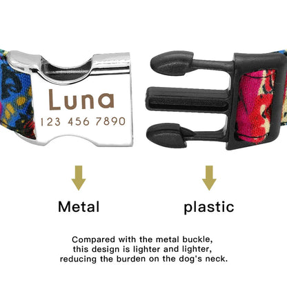 COLLARE CANI PERSONALIZZATO! 🐶 Nylon Resistente + ID GRATIS - Taglia S/M/L