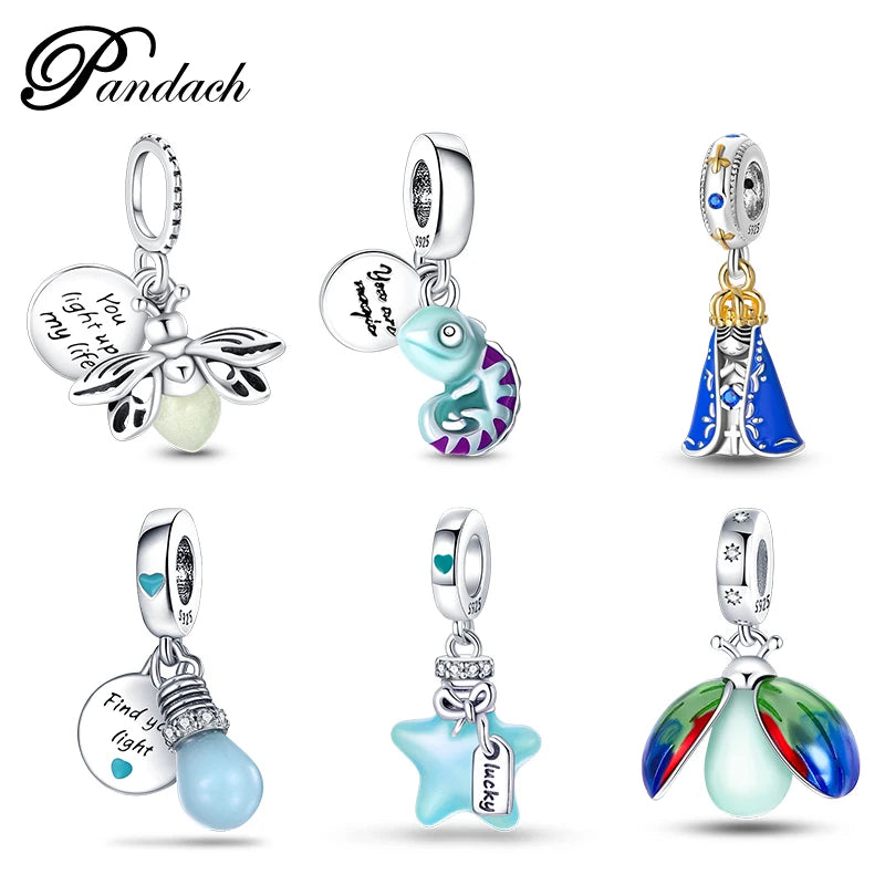 Ciondoli Argento 925 - Lucciole, Stelle e Camaleonti Luminescenti, per Bracciali Pandora StyleMagia e luce in ogni dettaglio! Perfectti per creare gioielli unici.