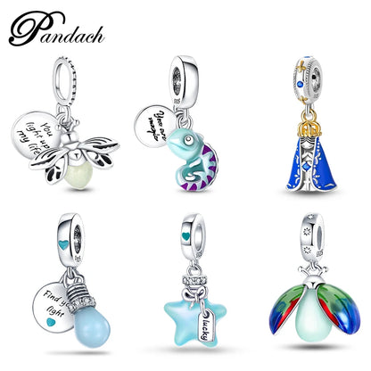 Ciondoli Argento 925 - Lucciole, Stelle e Camaleonti Luminescenti, per Bracciali Pandora StyleMagia e luce in ogni dettaglio! Perfectti per creare gioielli unici.