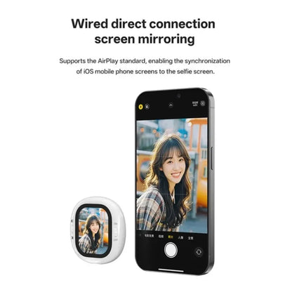 Mini schermo per selfie wireless Schermo magnetico per selfie Bluetooth 4K con flusso live Vlog/Selfie per iPhone/Android