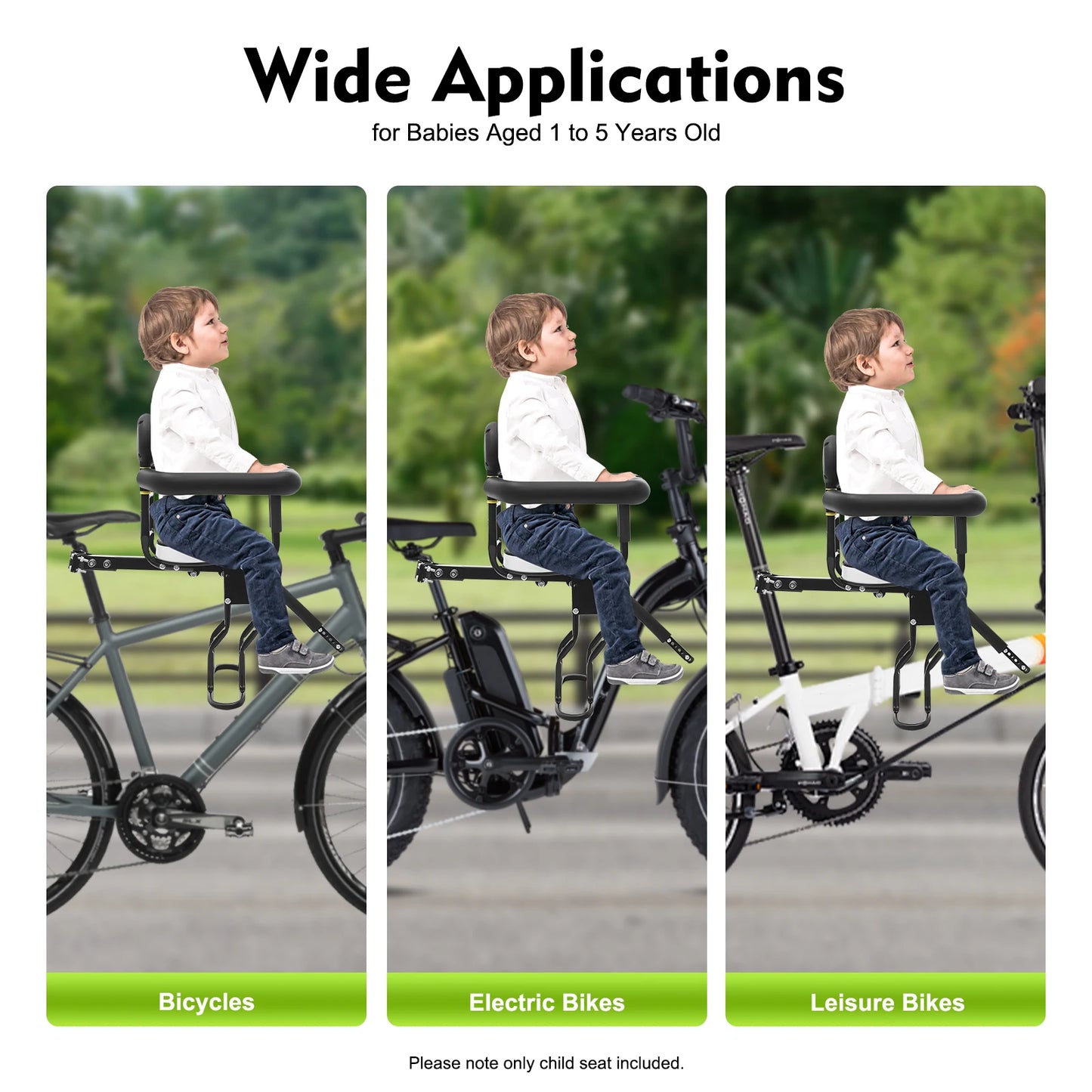 Seggiolino Multifunzione Universale 🚲👶 | 80kg, Doppia Sicurezza