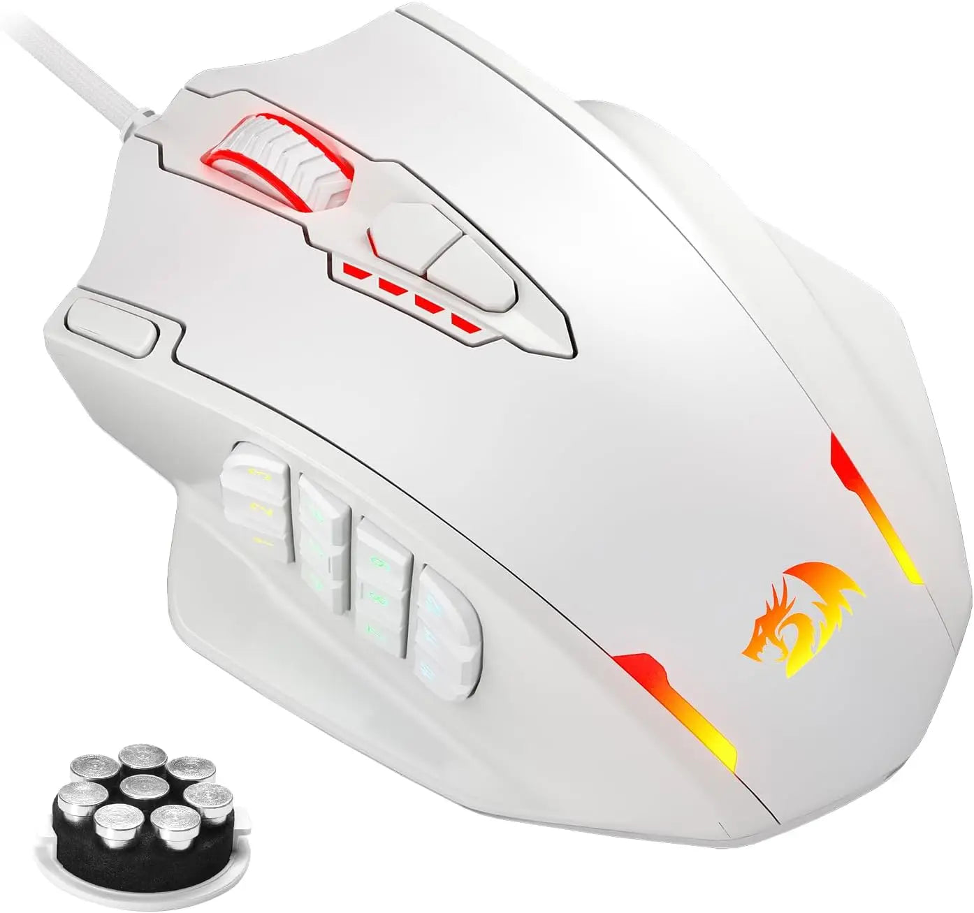 Mouse da Gioco Professionale - 18 Tasti Macro, 12400 DPI, Retroilluminazione RGB