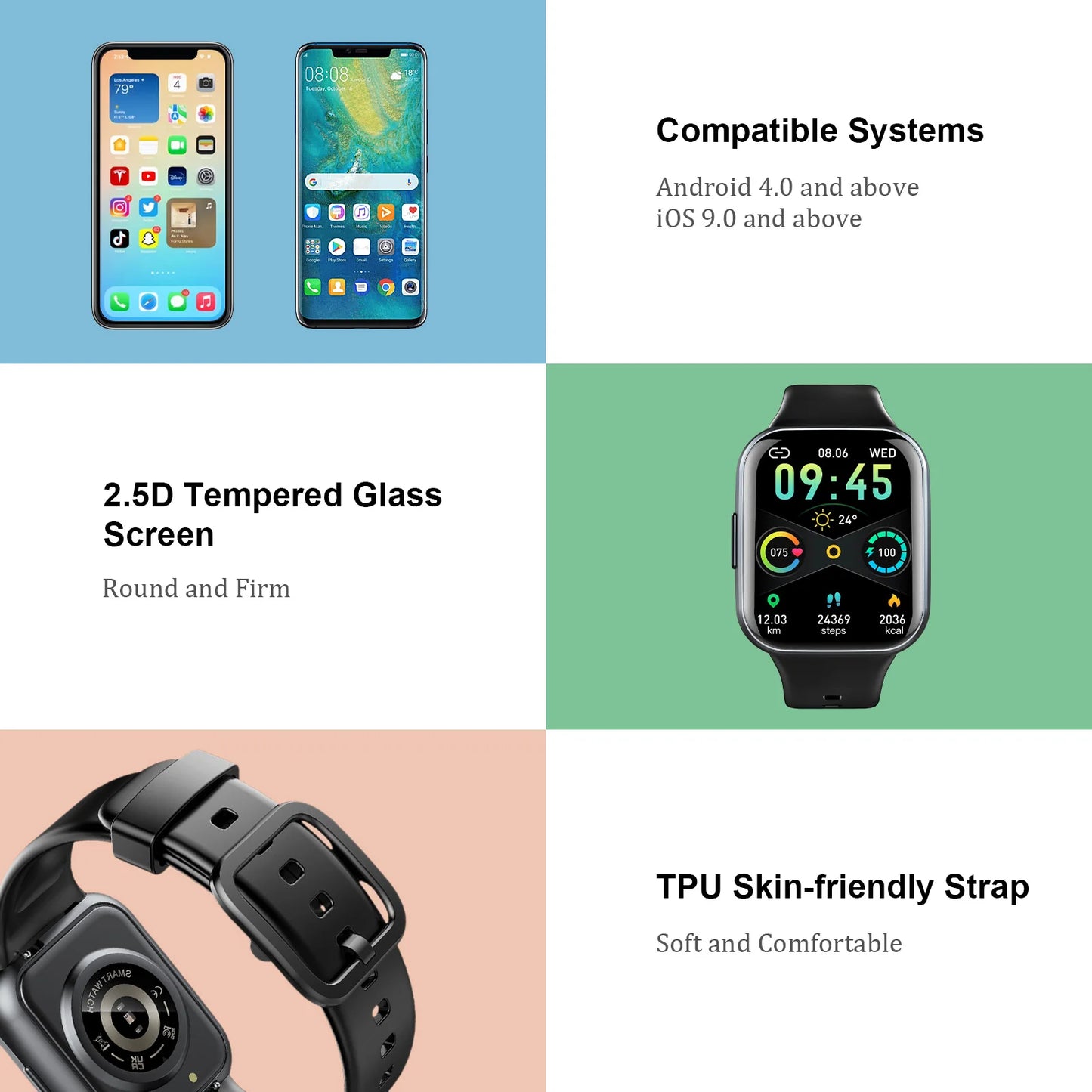 Smartwatch Nerunsa Fitness Pro 🏃‍♂️ | Schermo 1.69" HD, 25 Sport, IP68 | Monitora Sonno e Stress