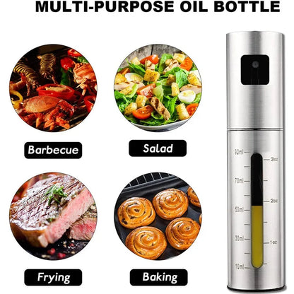 Spray per Olio in Acciaio Inox 304 - Bottiglia per Olio, Aceto e Condimenti