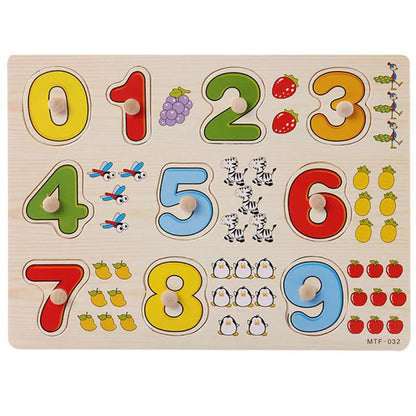 🧩 Puzzle Montessori in Legno per Bambini 1-3 Anni – Gioco Educativo per Imparare Divertendosi