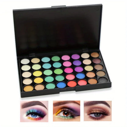 Palette Ombretti 40 Colori - Opachi & Lucidi, Terre Naturali - Trucco  a Lunga Durata, Antisbavature