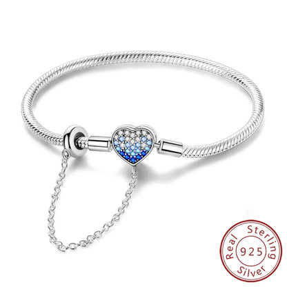 Bracciale in Argento 925 - Cuori con Zirconi, Regalo Perfetto per Donne, Gioiello Elegante e Personale