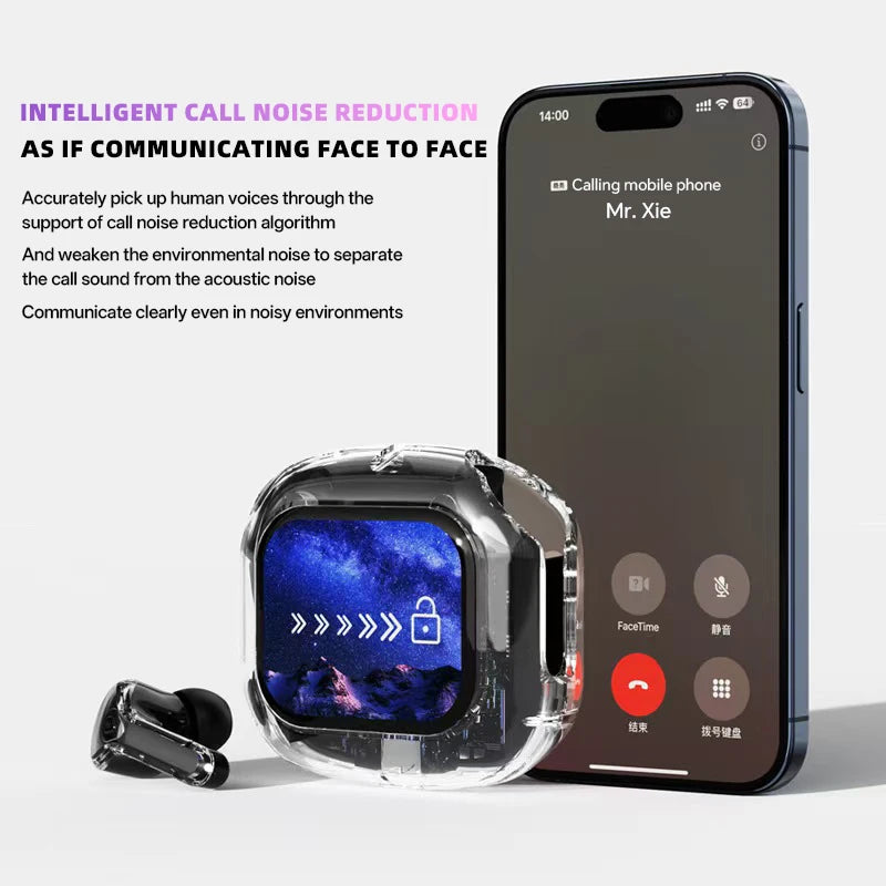 Auricolari Traduzione Intelligente - Schermo Touch, 144 Lingue, Cancellazione Rumore