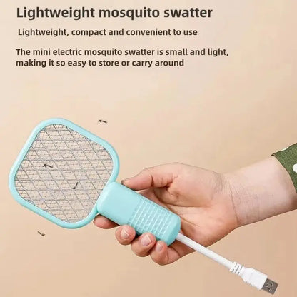 Trappola per Mosche USB a Luce UV Mini Zanzaricida Elettrico Portatile Scossa Elettrica per Zanzare Moscerini, Estate