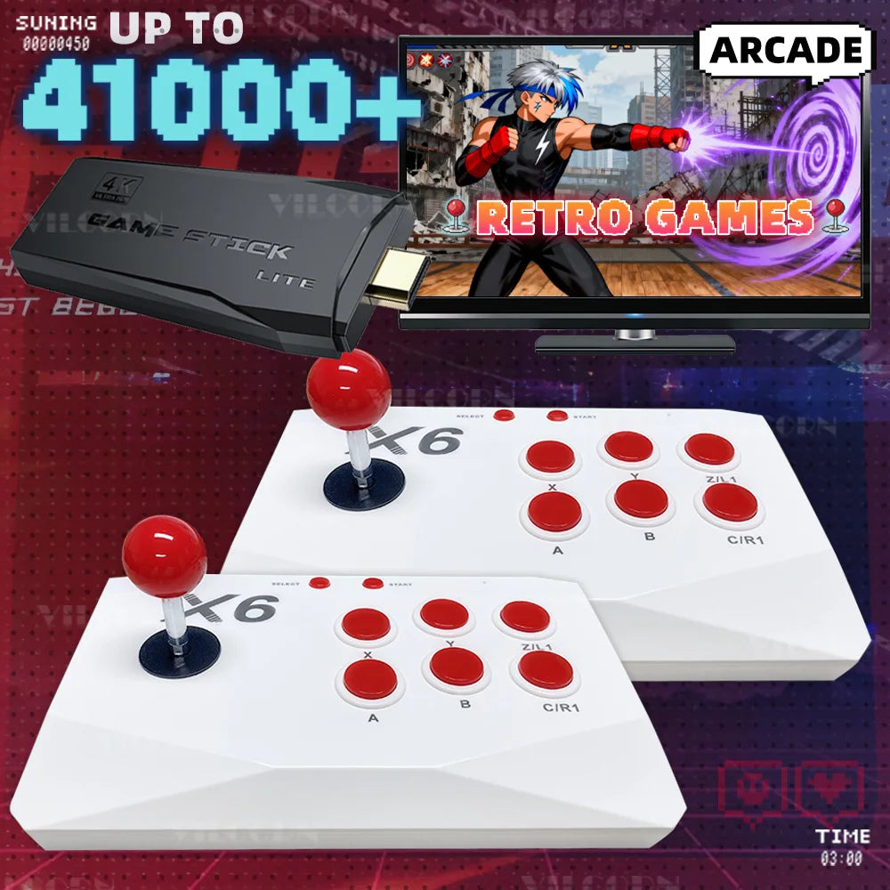 🎮 TV Game Stick Arcade 4K - 50.000+ Giochi, Doppio Joystick, Plug & Play per TV!
Rivivi l'era arcade con classici come MAME, Sega e PS1. Regalo perfetto per bambini e nostalgici! 🕹️✨