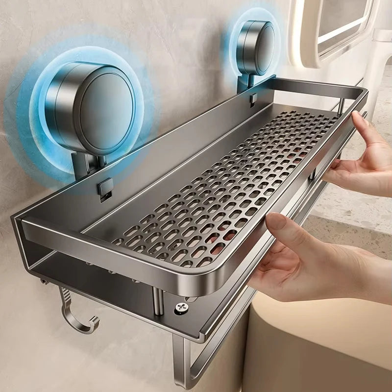 Portaoggetti da Parete Senza Trapano – 5 Secondi e il Tuo Bagno è in Ordine
