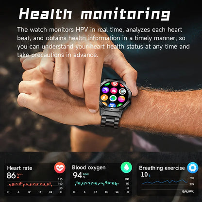 Smartwatch Sportivo Outdoor 2026 | Batteria 800mAh, Schermo AMOLED 1.8", Torcia LED, Bluetooth 5.3, GPS, Impermeabile