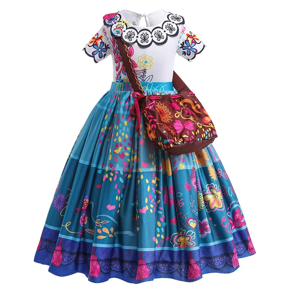 Abito Principessa per Bambine - Costume Elsa, Anna, Jasmine, Rapunzel per Feste e Carnevale