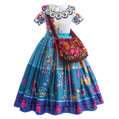 Abito Principessa per Bambine - Costume Elsa, Anna, Jasmine, Rapunzel per Feste e Carnevale