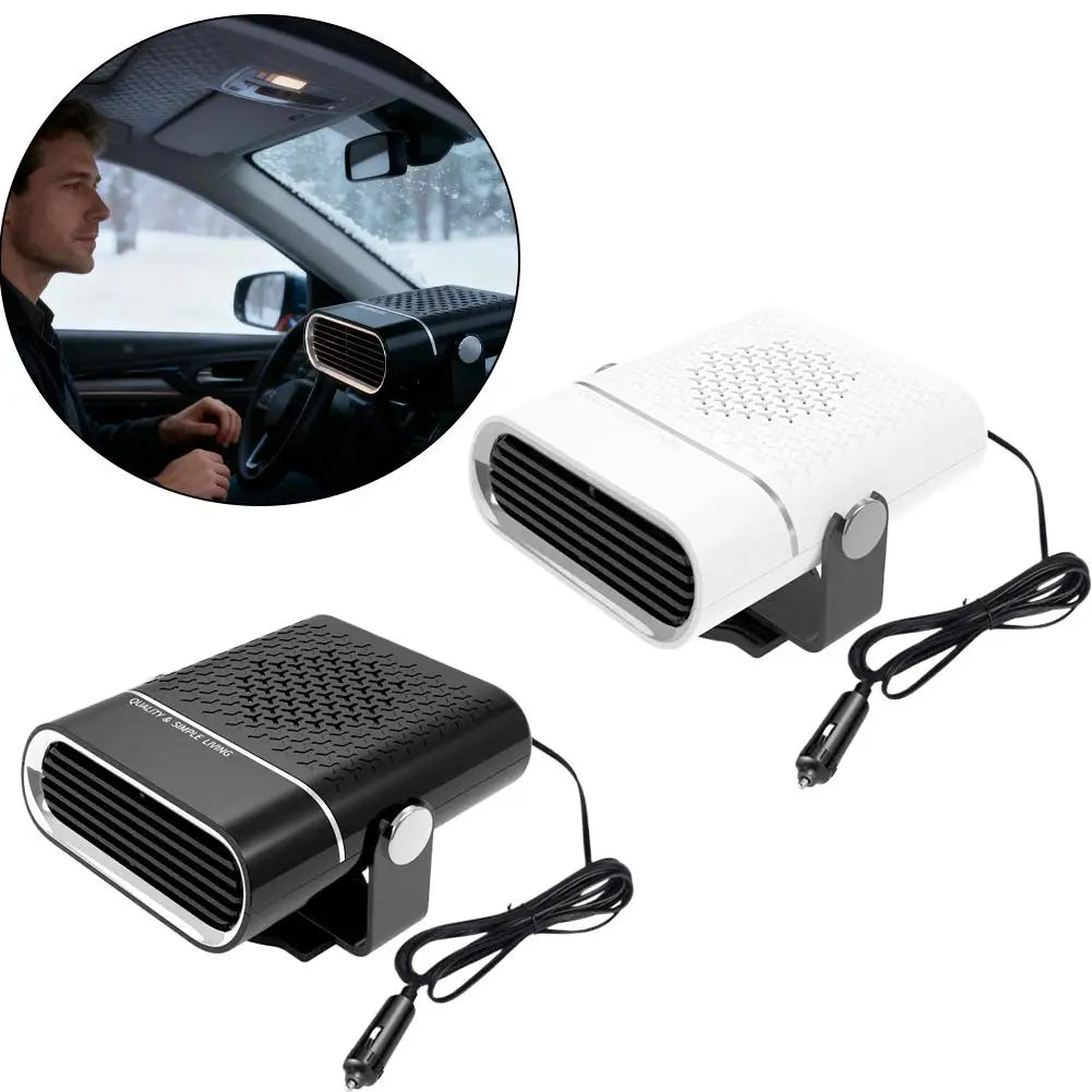 Riscaldatore Auto Portatile 12V 120W | Sbrinatore Rapido | Ventola 360° Rotante | Presa Accendisigari